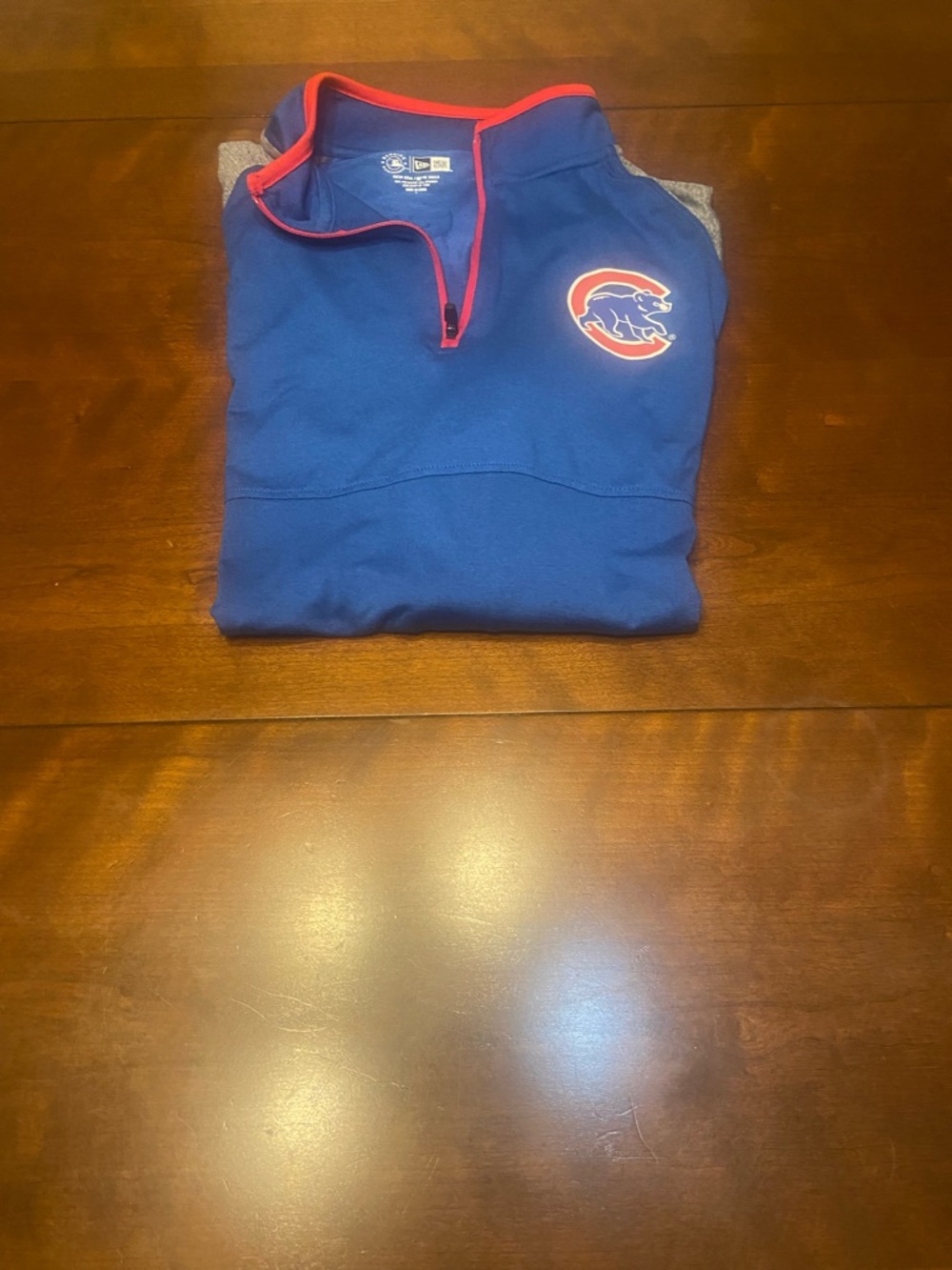 MLB New Era Genuine Merchandise Blue Chicago Cubs Pullover Quarter Zip Men's L